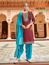 Queen Patiyala By Banwery Gadhwal Silk Online Kurti With Bottom Dupatta Wholesale
